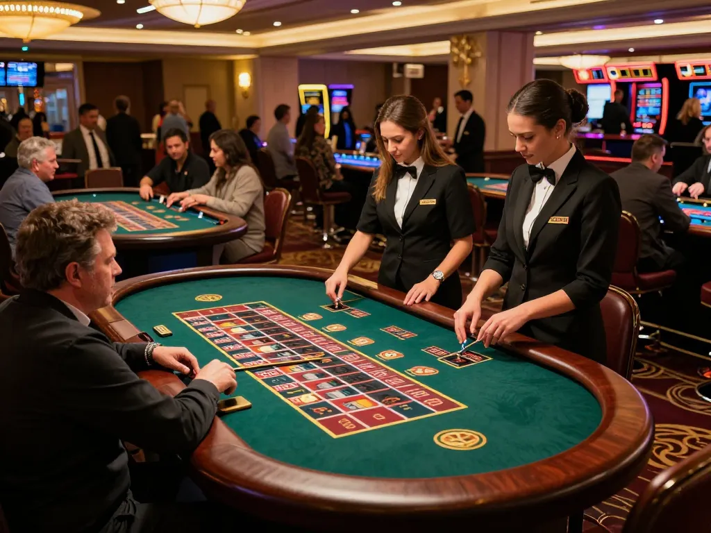 Players engaging at the casino floor while exploring casinosscope strategies for winning.