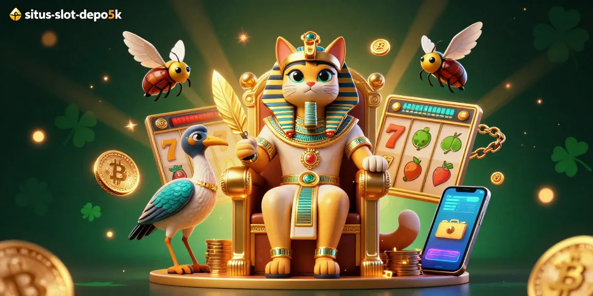 Experience thrilling jackpots at situs-slot-depo5k with vivid 3D casino illustrations filled with excitement.