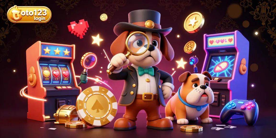 Toto123 login: Engage in thrilling lottery action with vibrant gambling elements and captivating characters.