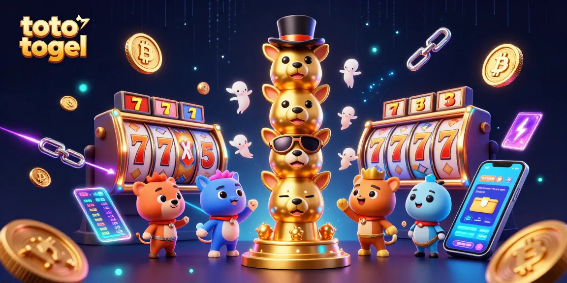 Win with toto togel in a 3D cartoon casino scene featuring dynamic elements and sparkling visuals.