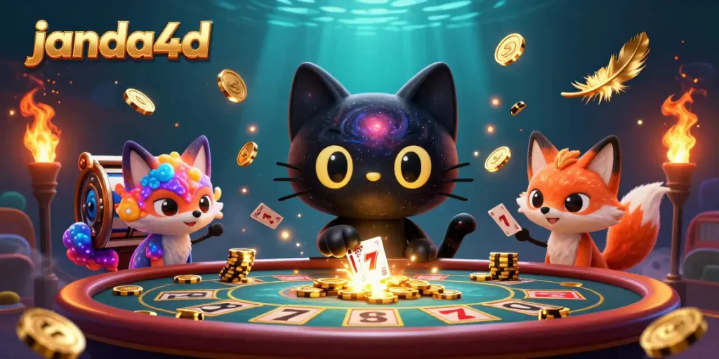 Menggoda keberuntungan dengan janda4d, kucing hitam lubang dengan tema galaksi menawan di meja kasino.
