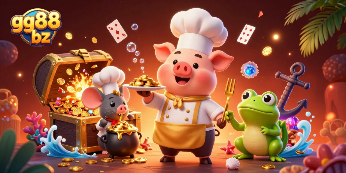 Engage with gg88 bz at a vibrant online casino featuring gold coins, playful characters, and dynamic gaming elements.