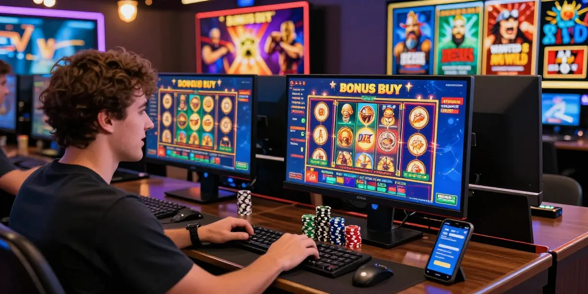 Player enjoying Bonus Buy Slots at https://chagency.co.uk with vibrant graphics and gaming excitement.