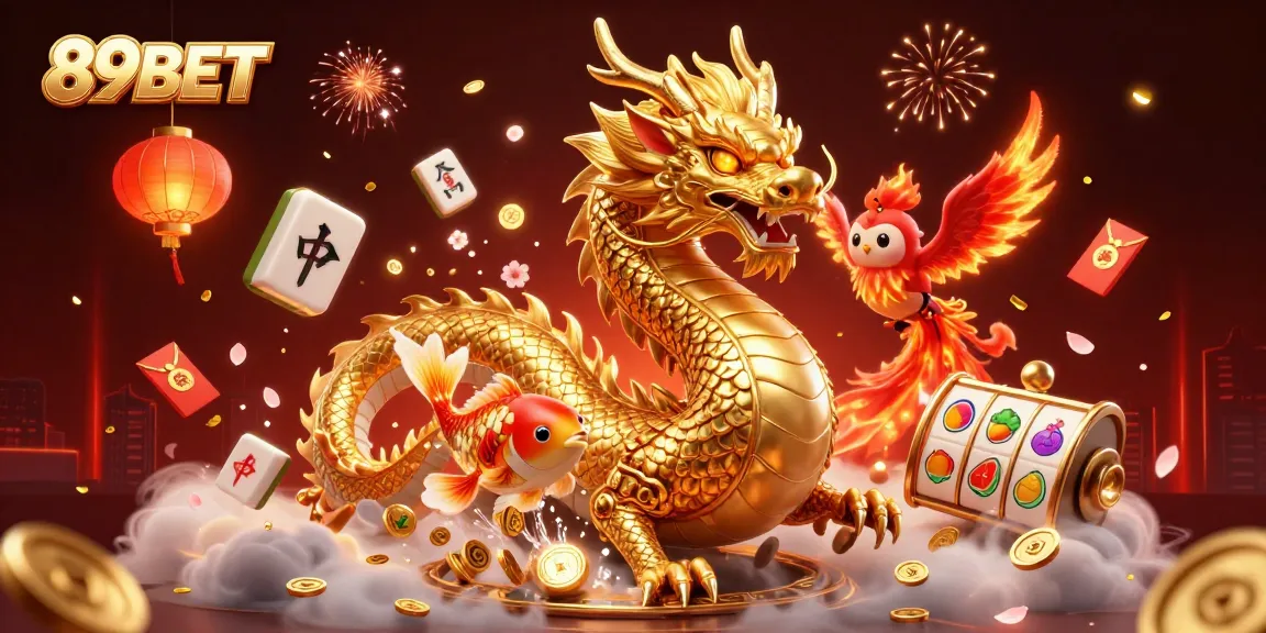 Experience thrilling gameplay at 89BET with golden dragon, phoenix, and dynamic casino elements.