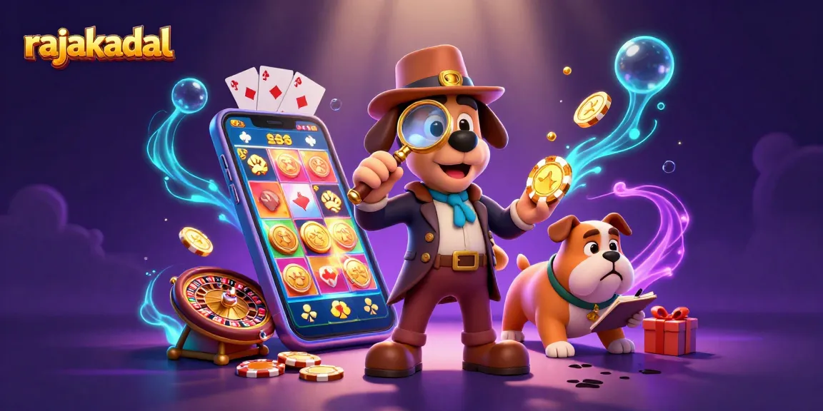 Menggoda pemain dengan rajakadal dan petunjuk poker chip emas dalam ilustrasi kasino yang penuh warna.
