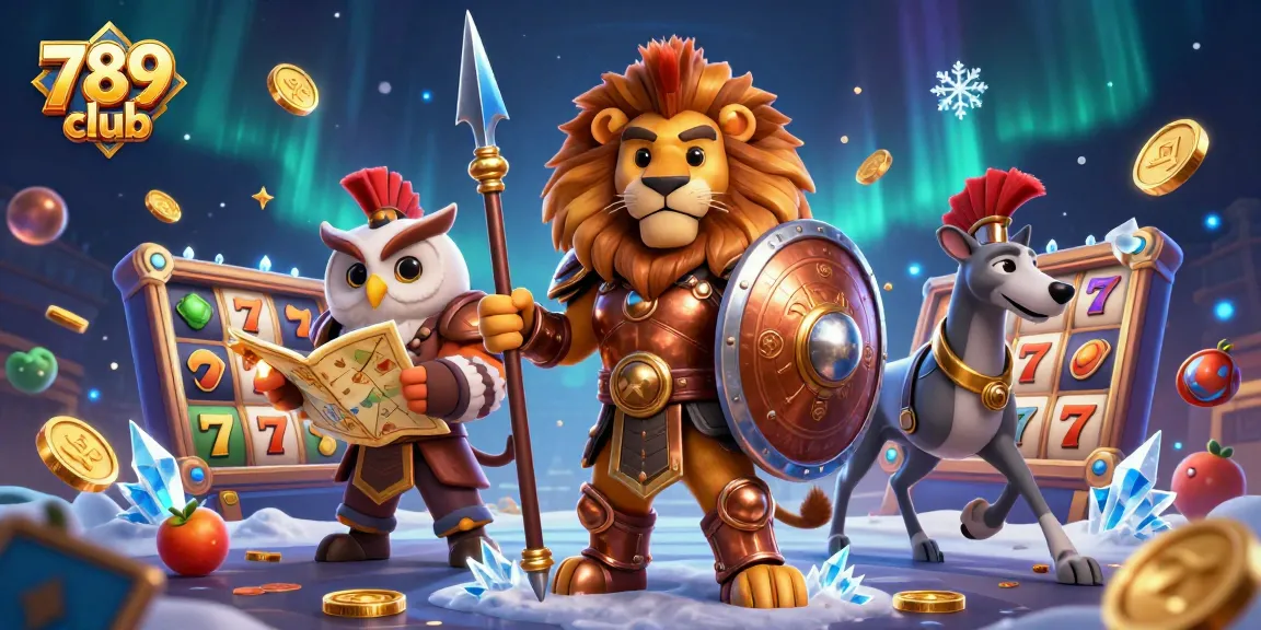 Experience the thrill of the 789 club with a dynamic illustration featuring heroic characters and thrilling slot elements.