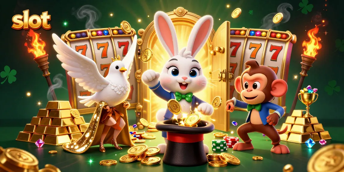 Menggali slot menarik dengan ratusan koin emas dan karakter lucu dalam ilustrasi 3D.