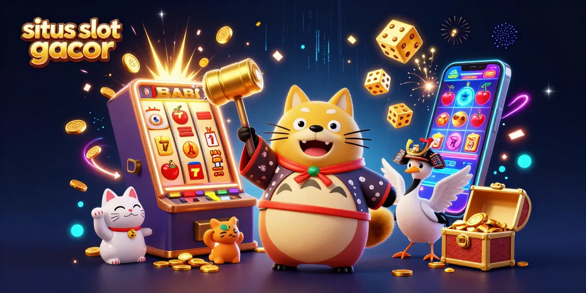 Menangkan jackpot di situs slot gacor dengan ilustrasi ceria dan penuh warna di dunia kasino.
