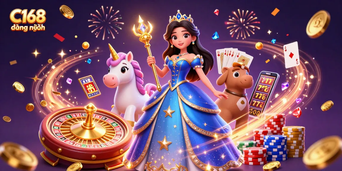 C168 đằng nhập offers a vibrant casino gaming experience featuring dazzling characters and thrilling games.