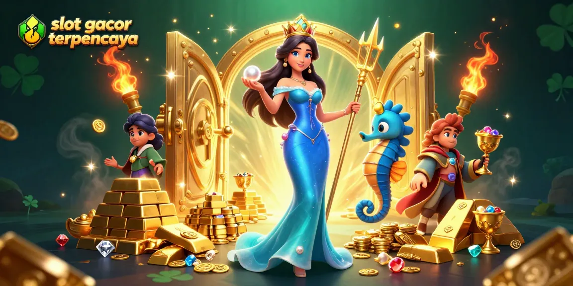 Experience the thrill of winning with slot gacor terpercaya in a vibrant 3D casino scene.