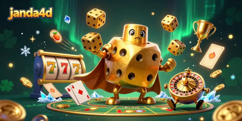 Melihat aksi karakter dengan janda4d di arena slot, dikelilingi oleh elemen kasino yang memukau.