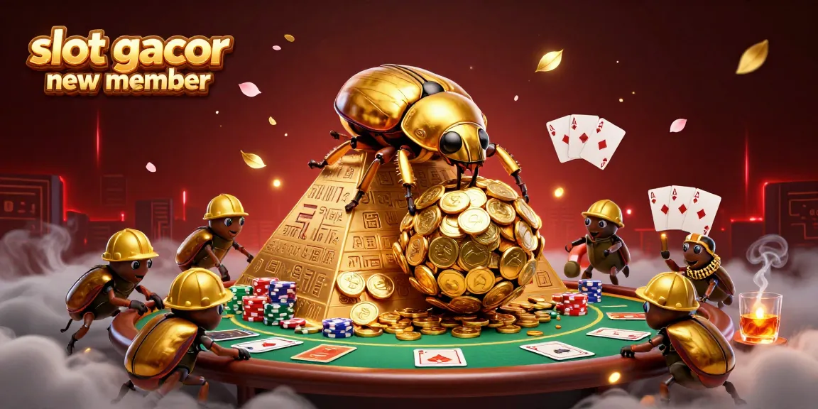 Experience the thrill of slot gacor new member promotions with this vibrant 3D illustration showcasing casino elements.