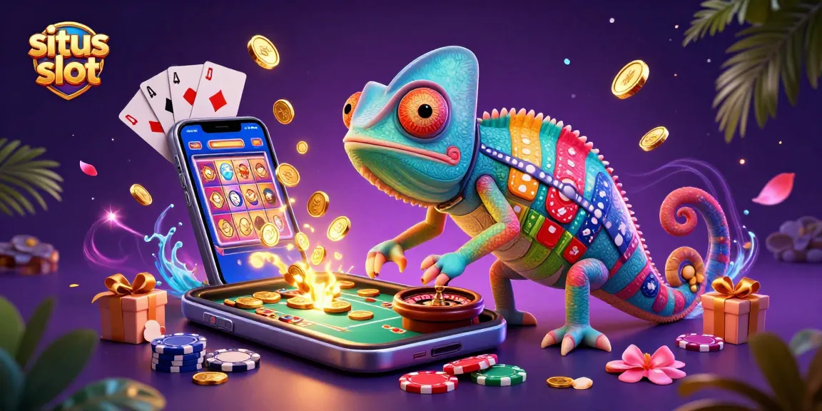 Experience the excitement of situs slot with our engaging 3D casino illustration featuring games and vibrant characters.