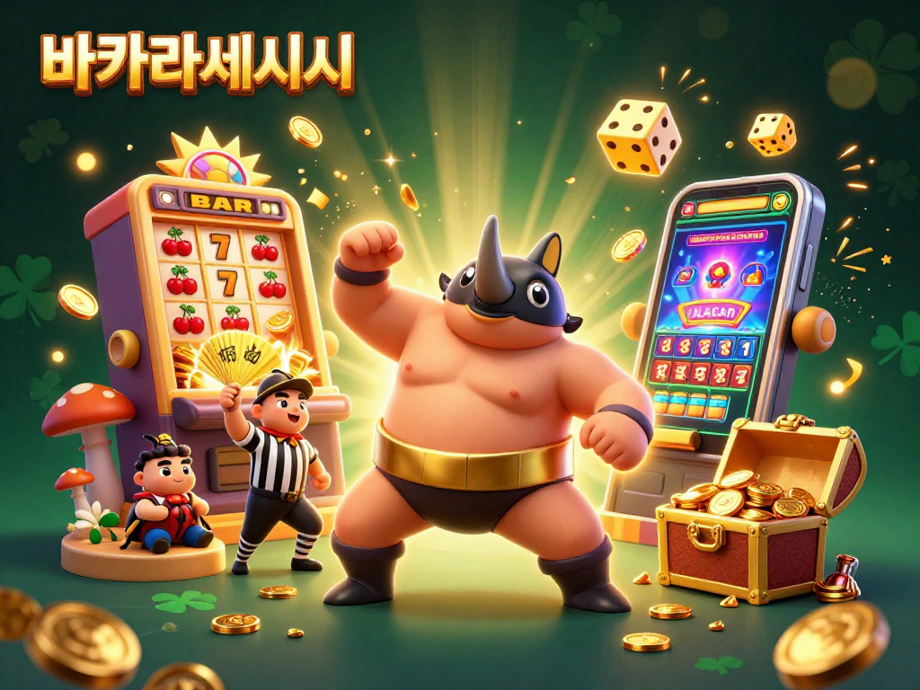 바카라사이트에서 진행되는 박진감 넘치는 카지노 게임 장면을 담은 3D 일러스트입니다.