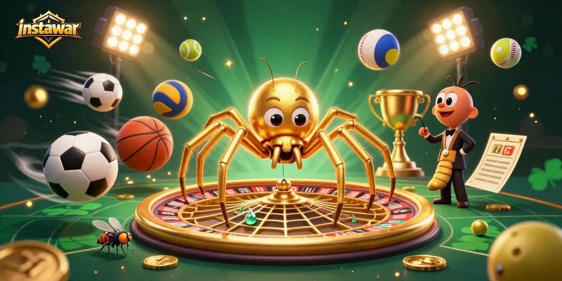 Experience exciting gameplay in instawar with a golden spider roulette scene featuring thrilling betting action.
