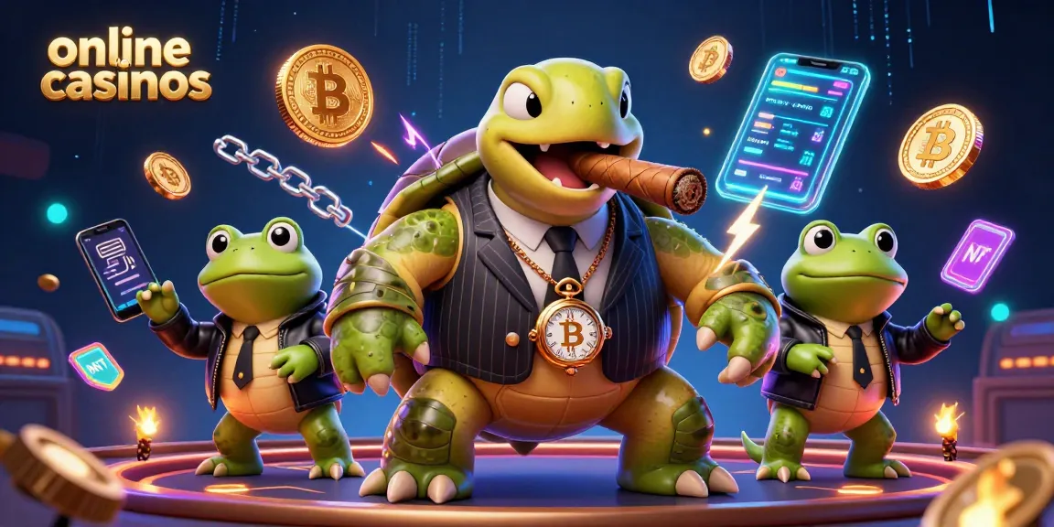 Engage with online casinos through a vibrant 3D cartoon scene showcasing rich game elements and characters