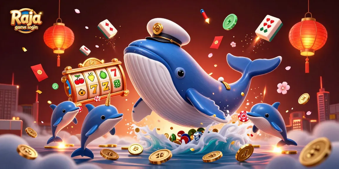 Experience the excitement of Raja game login with vibrant slot reels and festive elements.
