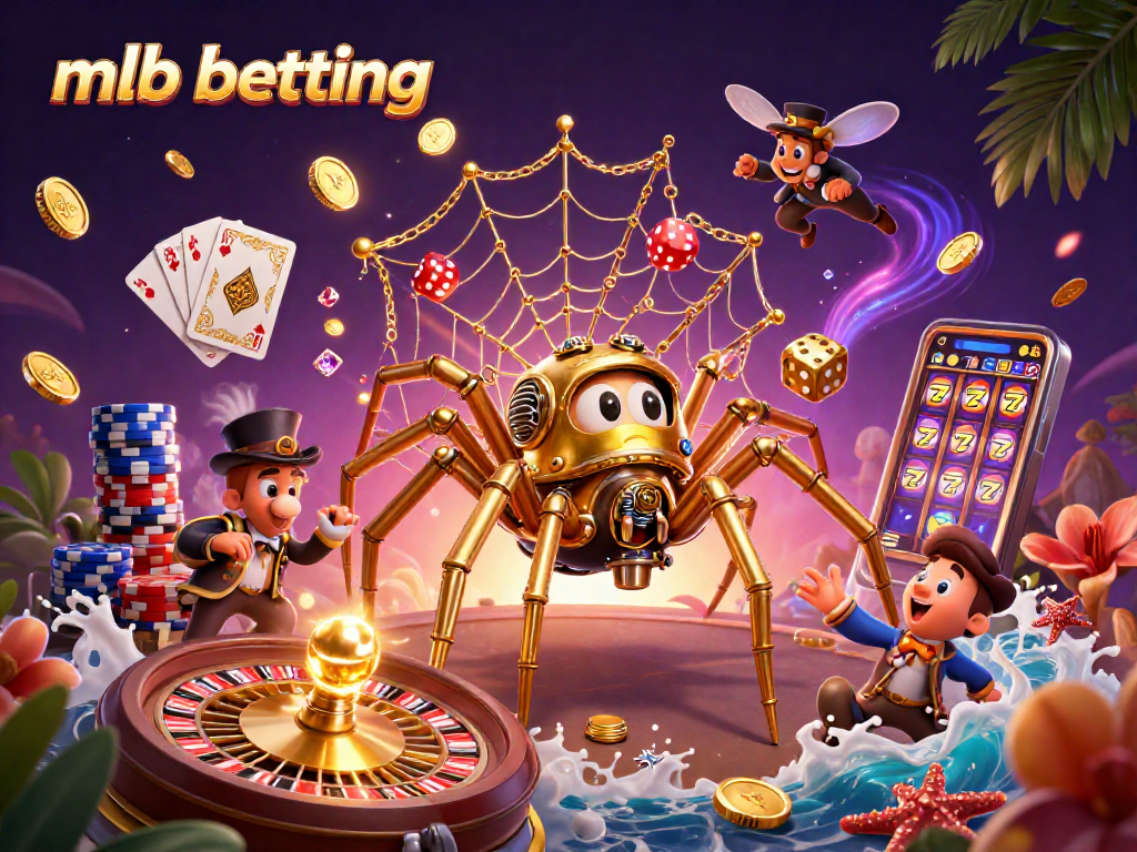 Engage in MLB betting with a vibrant 3D illustration highlighting dynamic gaming elements.