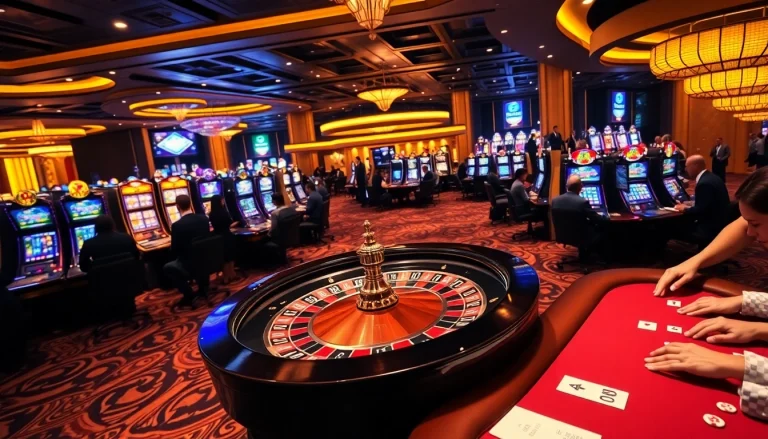 Rasakan sensasi berjudi di kasino Datukwin Alternatif, menampilkan meja-meja yang hidup dan pemain yang terlibat.