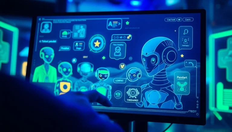 Engaging user experience with juicy ai chatbot characters in a vibrant digital interface.