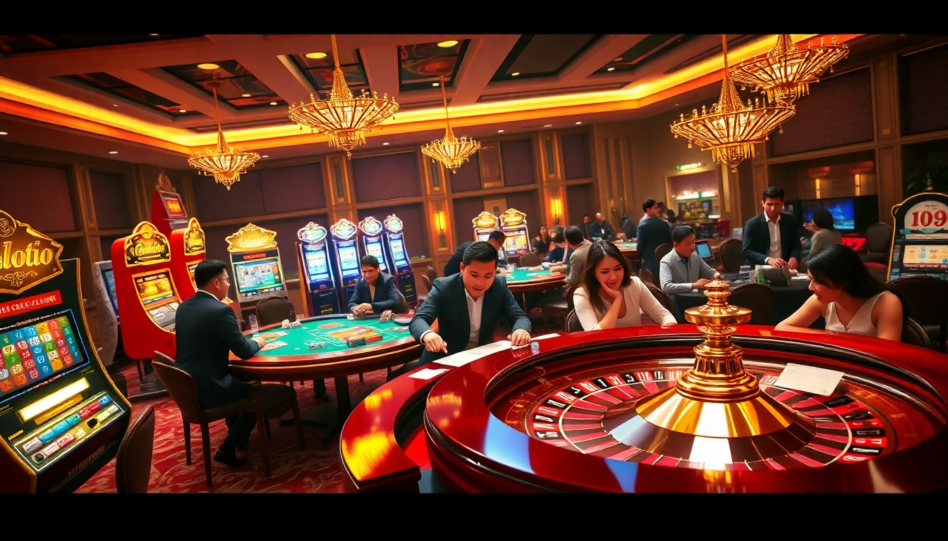 Experience excitement with dewa slot88 as players engage at vibrant casino tables.