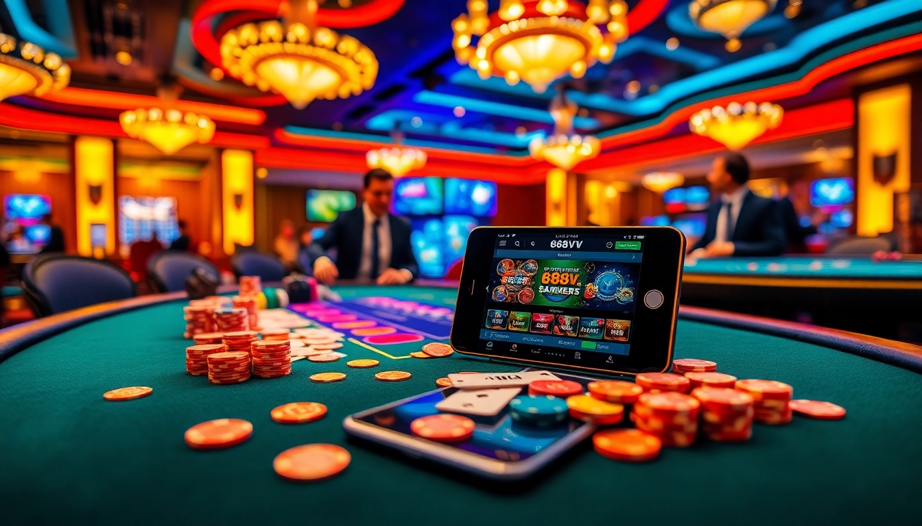 Explore thrilling games at 688v with vibrant casino tables and exciting betting action.