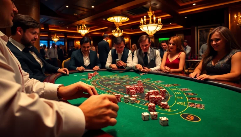 Experience thrilling blackjack action at https://68vip.bio/ with players surrounded by elegant casino ambiance.